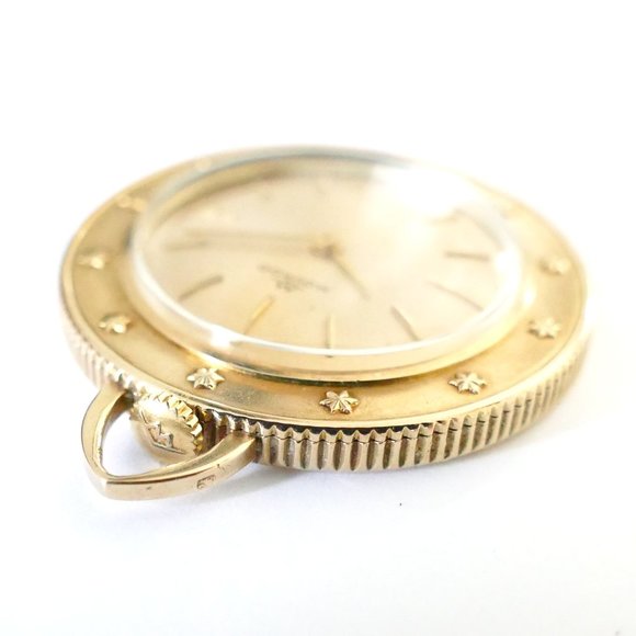Vintage Movado 14K Gold St. Christopher Coin Edge Watch main image 4